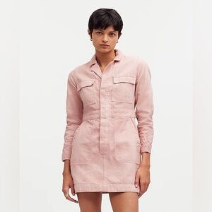 NWT Madewell x MN Dye Studio Denim Patch-Pocket Mini Dress